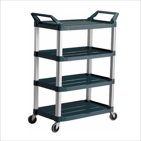 135kg Hi-5 4 Shelf Utility Cart Black