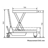 150KG Manual Scissor Lift Table