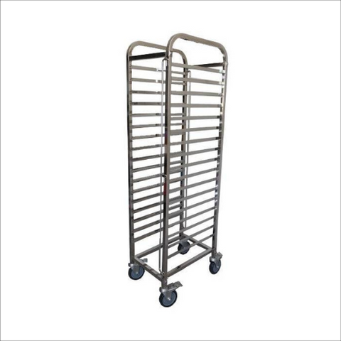 17 Trays Gastronorm Racking Trolley Stainless Steel