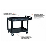 230kg Rated Bitbar 2 Shelf Utility Cart