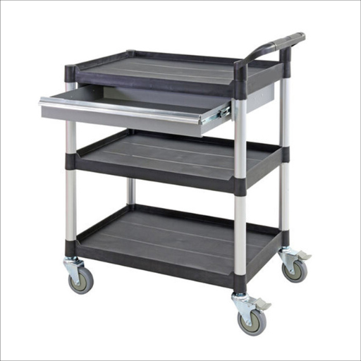 250kg Rated Triple Deck Tool Trolley with Drawer