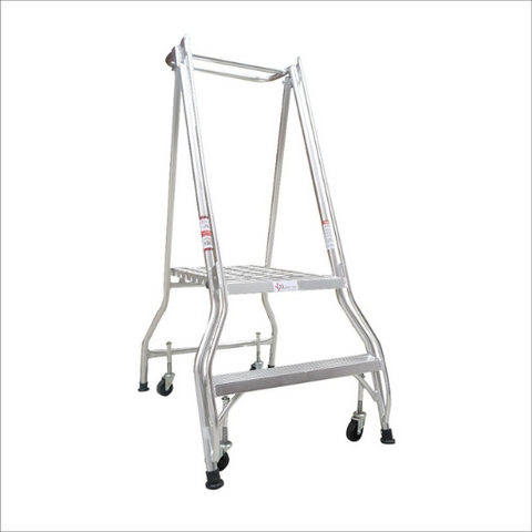 2 Step Checkerplate Platform Ladder 0.57m