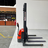 3.5M Full Electric Walkie Adjustable Straddle Legs Stacker Forklift 1300kg