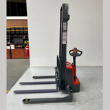 3.5M Full Electric Walkie Adjustable Straddle Legs Stacker Forklift 1300kg