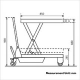 300KG Manual Scissor Lift Table
