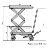 350KG Manual Scissor Lift Table
