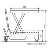 450kg Stainless Steel Top Manual Scissor Lift Table