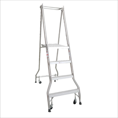 4 Step Checkerplate Platform Ladder 1.13m