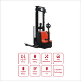 4m Lift Height Electric Stacker Lithium Power Heavy Duty 1600KG with Side Shift