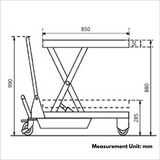 500KG Manual Scissor Lift Table