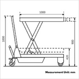 750KG Manual Scissor Lift Table