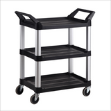 90KG Hi-5 3 Shelf Utility Cart Black