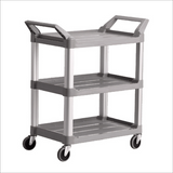 90KG Hi-5 3 Shelf Utility Cart Off White