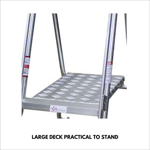 Checker Platform Buy Online 6 Step Checkerplate Platform Ladder 1.69m Australia - OzJack