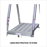 4 Step Checkerplate Platform Ladder 1.13m