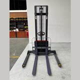 3.5M Full Electric Walkie Adjustable Straddle Legs Stacker Forklift 1300kg