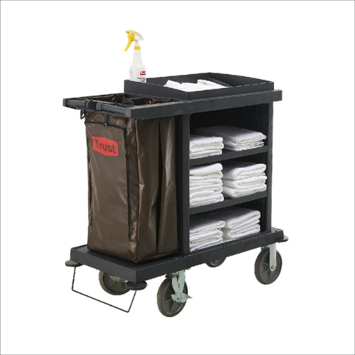 GRANDMAID Cruise Housekeeping Cart Black