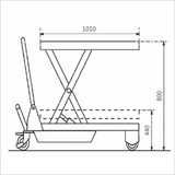 400Kg Manual Scissor Lift Table