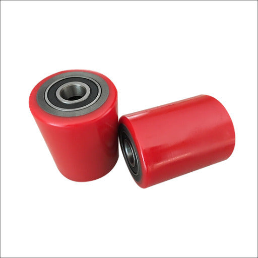 Pallet jack truck stacker front roller wheels polyurethane 74 x93mm