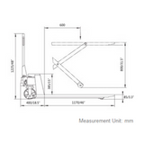 1T Electric Scissor High Lift Pallet Jack 540mm