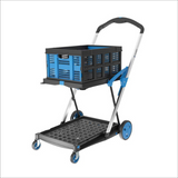 V Cart Folding Trolley With Collapsible Basket