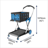 V Cart Folding Trolley With Collapsible Basket